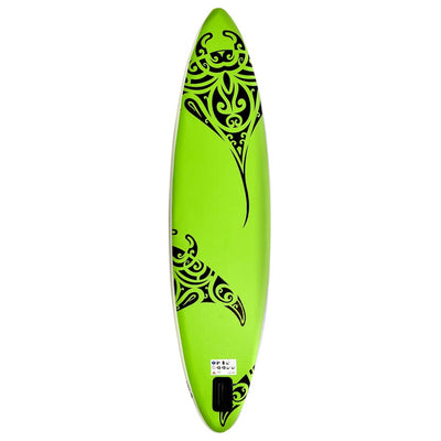 Inflatable Stand Up Paddleboard Set 320x76x15 cm Green Payday Deals