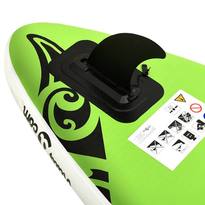 Inflatable Stand Up Paddleboard Set 320x76x15 cm Green Payday Deals