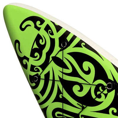 Inflatable Stand Up Paddleboard Set 320x76x15 cm Green Payday Deals