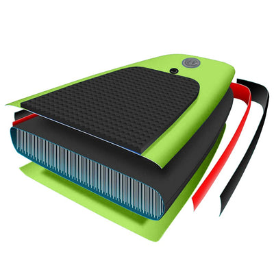 Inflatable Stand Up Paddleboard Set 320x76x15 cm Green Payday Deals