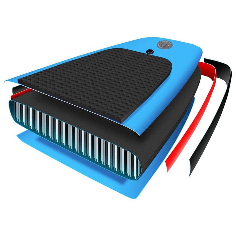 Inflatable Stand Up Paddleboard Set 366x76x15 cm Blue Payday Deals