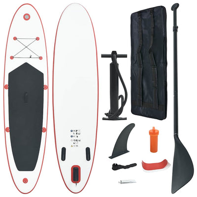 Inflatable Stand Up Paddleboard Set Red and White Payday Deals