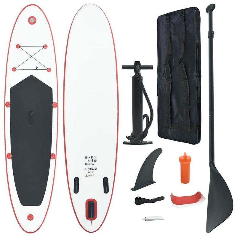 Inflatable Stand Up Paddleboard Set Red and White Payday Deals