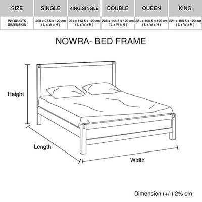 4 Pieces Bedroom Suite in Solid Wood Veneered Acacia Construction Timber Slat Double Size Oak Colour Bed, Bedside Table & Tallboy