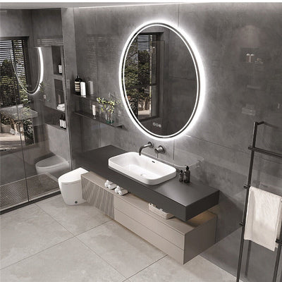 Interior Ave - LED Round Frameless Salon /  Bathroom Wall Mirror - 60cm Payday Deals