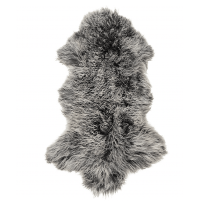 Interior Ave - Mongolian Fur Throw - 90CM - Charcoal Snow