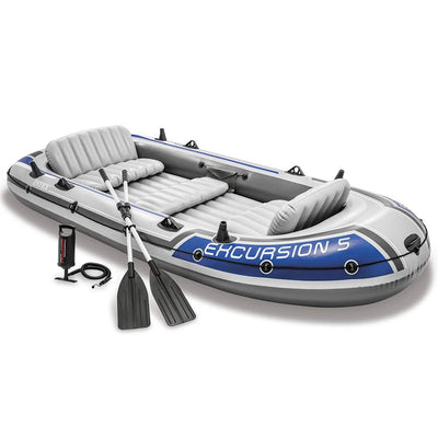 Intex Excursion 5 Set Inflatable Boat with Oars and Pump