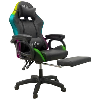 Intex Spire Onyx Led Massage Gaming Chair - Black Payday Deals