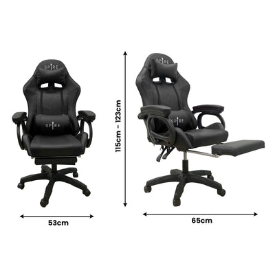 Intex Spire Onyx Led Massage Gaming Chair - Black Payday Deals