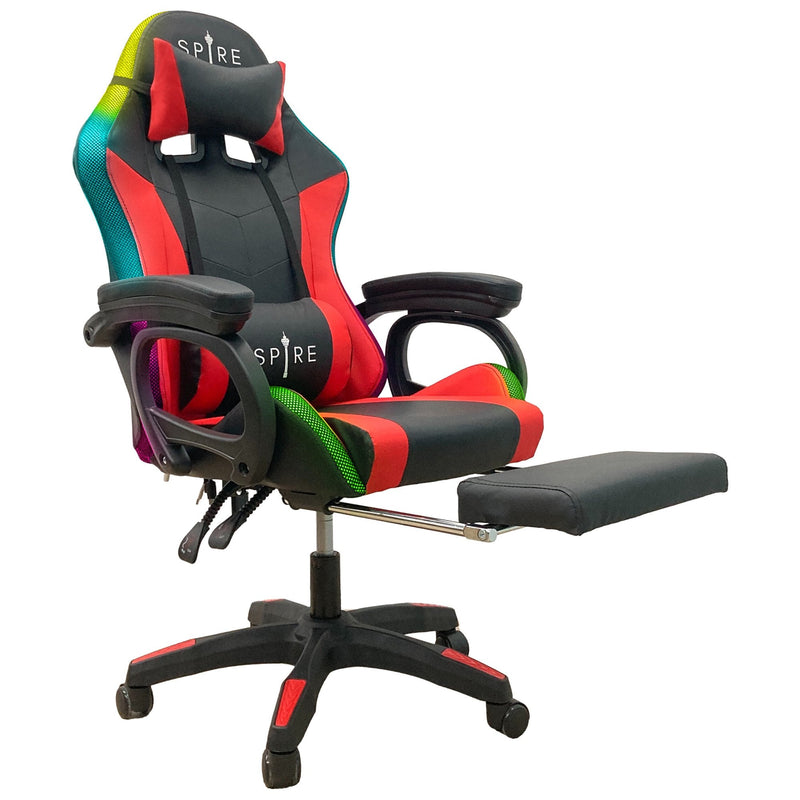 Intex Spire Onyx Led Massage Gaming Chair - Red And Black Payday Deals