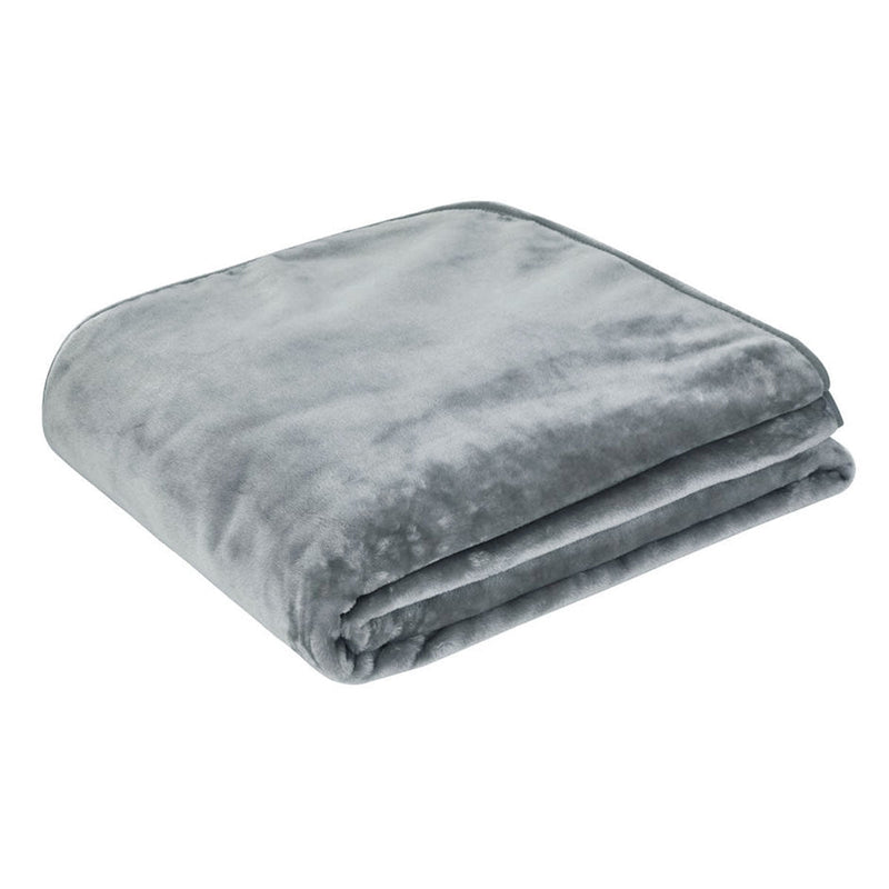 J.Elliot Home 450gsm Solid Faux Mink Blanket Graphite Payday Deals