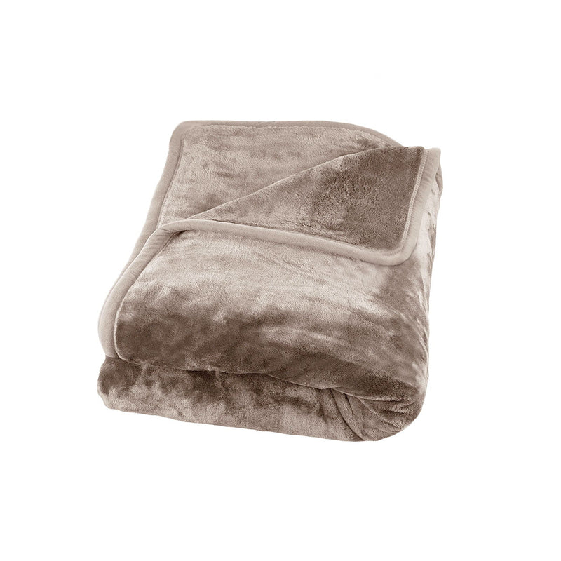 J Elliot Home 800GSM Luxury Winter Thick Mink Blanket Beige King Payday Deals