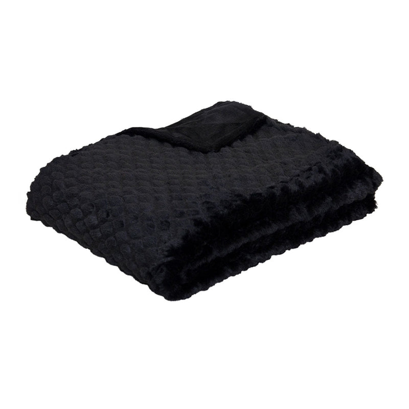 J.Elliot Home Azariah Plush Throw Black Payday Deals