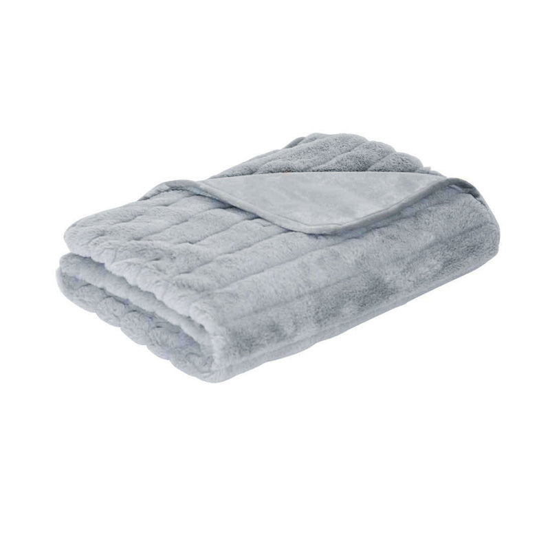 J.Elliot Home Baw Baw Plush Throw Grey Payday Deals