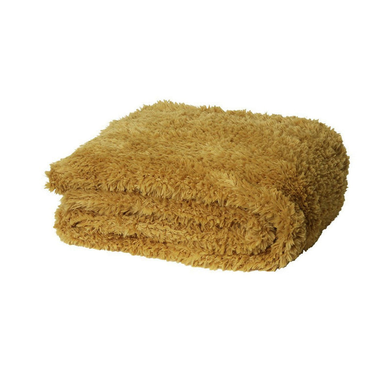 J.Elliot Home Eve Fur Knitted Throw Marigold Payday Deals