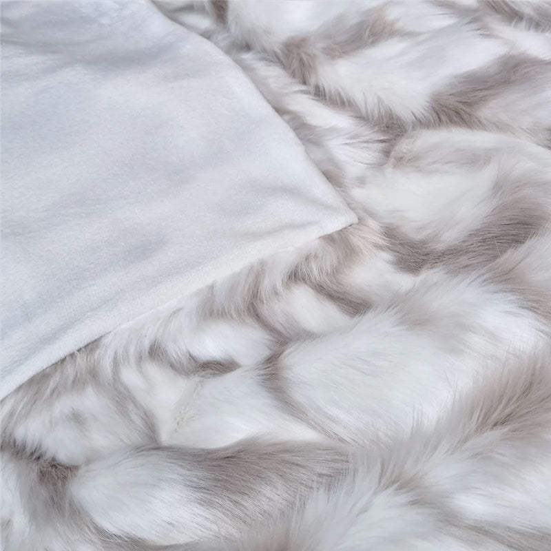 J Elliot Home Lynx Wild Cat Faux Fur Throw Rug 130 x 160cm Payday Deals