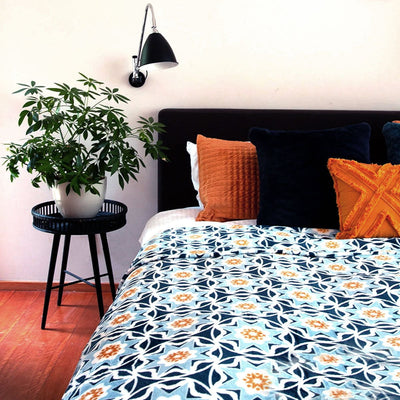 J.Elliot Home Oriana Blanket 240x260cm Blue Multi Payday Deals