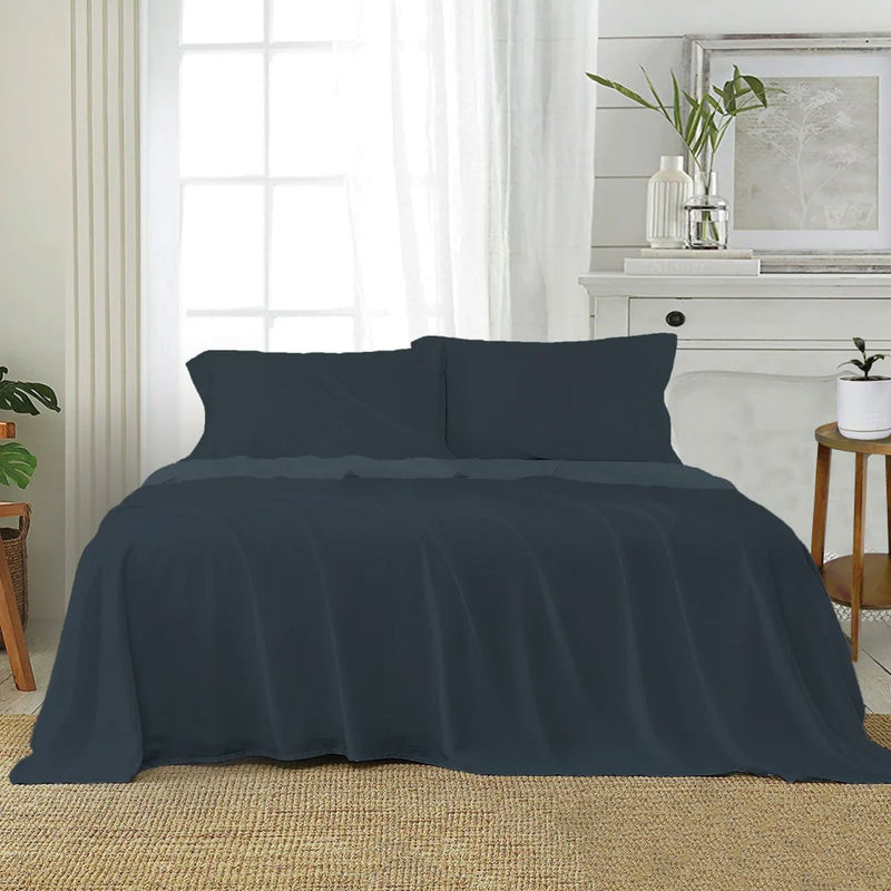 J Elliot Home Soft Microfiber Sheet Set Queen Charcoal (with a hint of Navy) Payday Deals