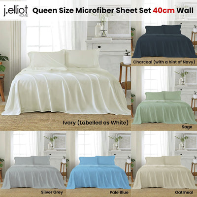 J Elliot Home Soft Microfiber Sheet Set Queen Charcoal (with a hint of Navy) Payday Deals