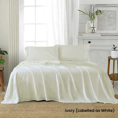 J Elliot Home Soft Microfiber Sheet Set Queen Ivory (labelled as White) Payday Deals