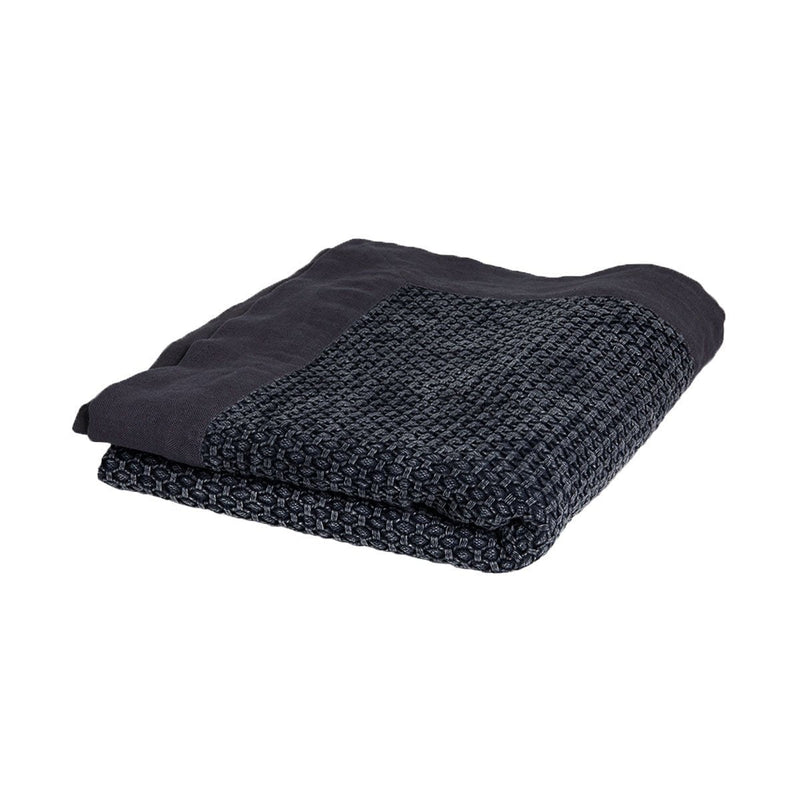 J.Elliot Home Taylor Cotton Jacquard Throw Rug Charcoal Payday Deals