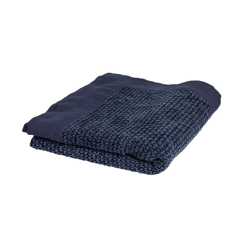 J.Elliot Home Taylor Cotton Jacquard Throw Rug Navy Payday Deals