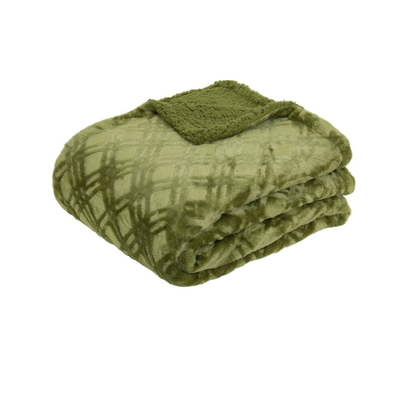 J.Elliot Home Vida Microplush Throw Olive Payday Deals