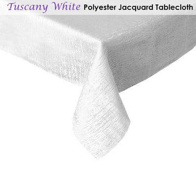 Jacquard Tablecloth Tuscany White 135 x 180 cm Payday Deals