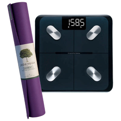 Jade Yoga Harmony Mat - Purple & Etekcity Scale for Body Weight and Fat Percentage - Black Bundle Payday Deals