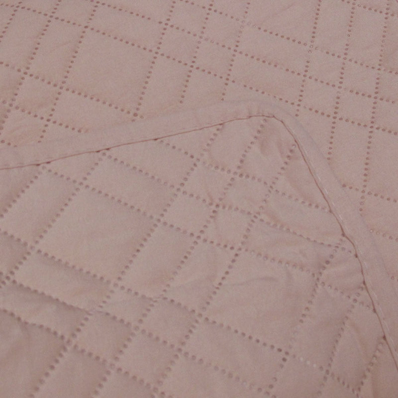 Jane Barrington Morris Blush Ultrasonic Embossed Lightly Quilted Reversible Coverlet Set King Payday Deals