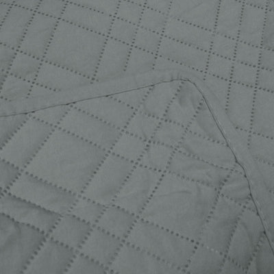 Jane Barrington Morris Dark Grey Ultrasonic Embossed Lightly Quilted Reversible Coverlet Set King Payday Deals