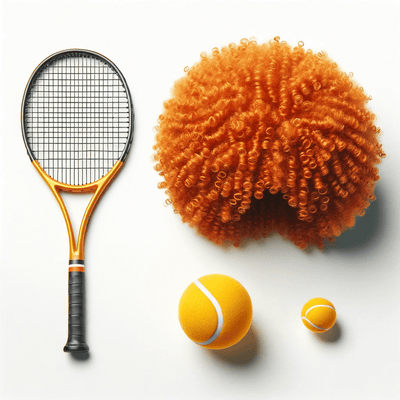 Jannik Sinner Inspired Wig Curly Afro Party Costume Tennis Dress Up - Orange Payday Deals