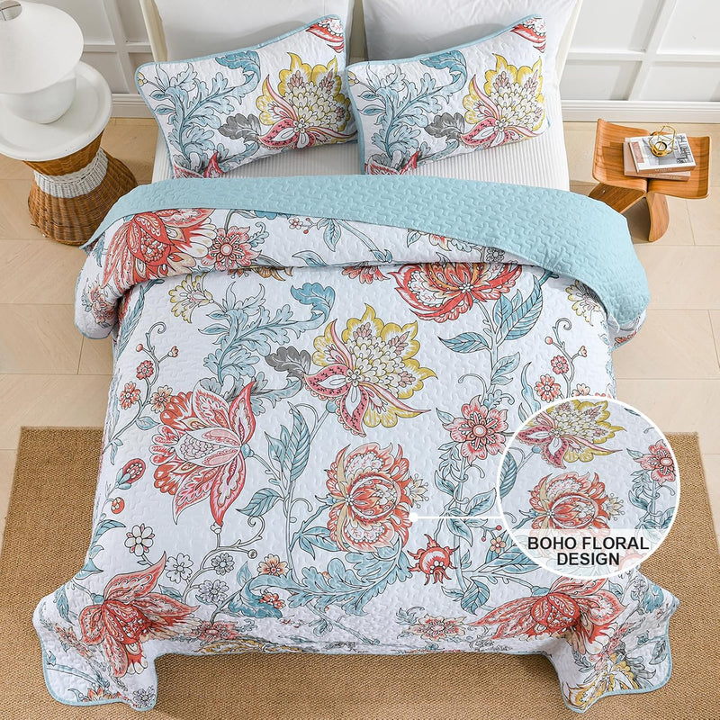 Jazzy Quilted bedspread and pillowcovers set: Express Your Personality - Queen size Payday Deals