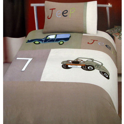 Jeep Classics Embroidered Quilt Cover Set Single Payday Deals