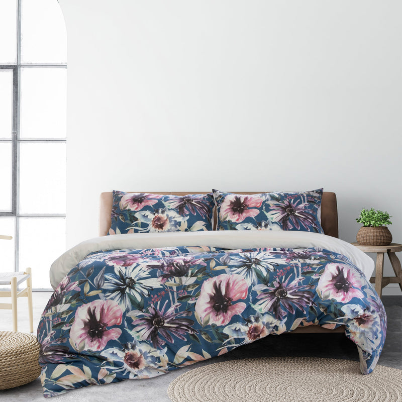 Jenna PRINTED MICROFIBRE QUILT COVER SET - KING Payday Deals