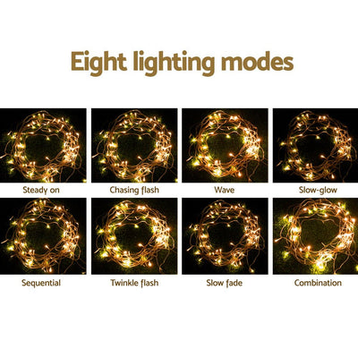 Jingle Jollys 32M Christmas Lights Icicle String Light 960 LED Decor Warm White Payday Deals