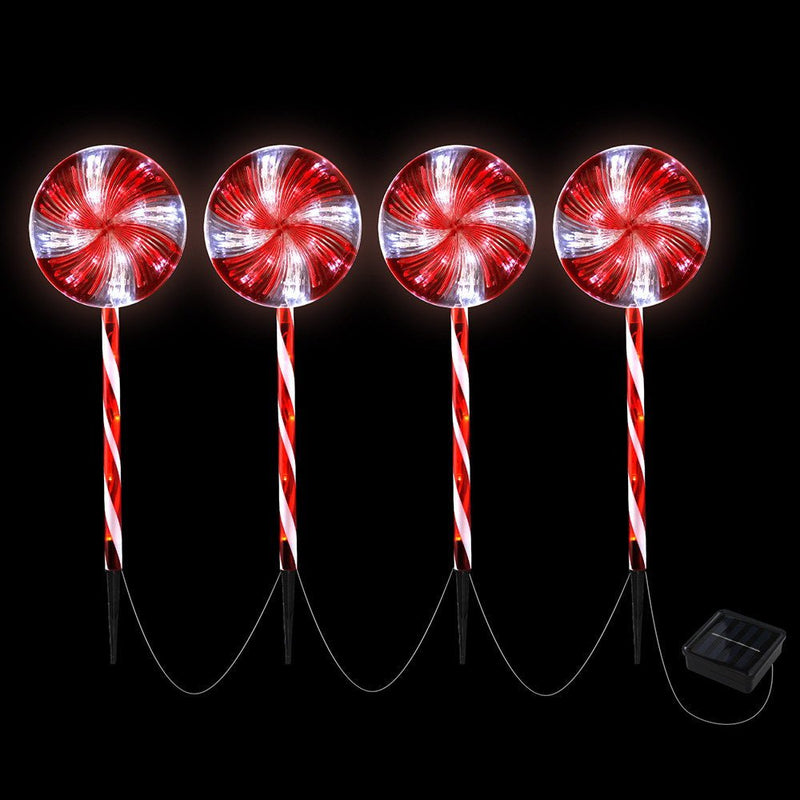 Jingle Jollys 4 PCS Christmas Lights Path Ground Light Garden Decoration 112 LED Payday Deals