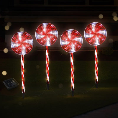 Jingle Jollys 4 PCS Christmas Lights Path Ground Light Garden Decoration 112 LED Payday Deals