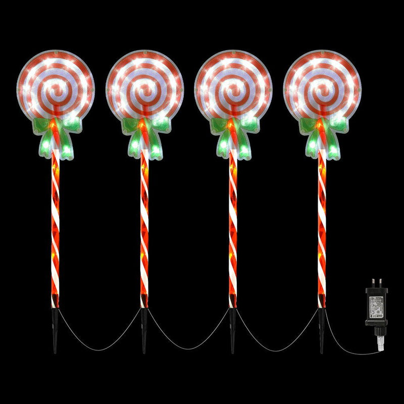 Jingle Jollys 4 PCS Christmas Lights Path Ground Light Garden Decorations 68 LED Payday Deals