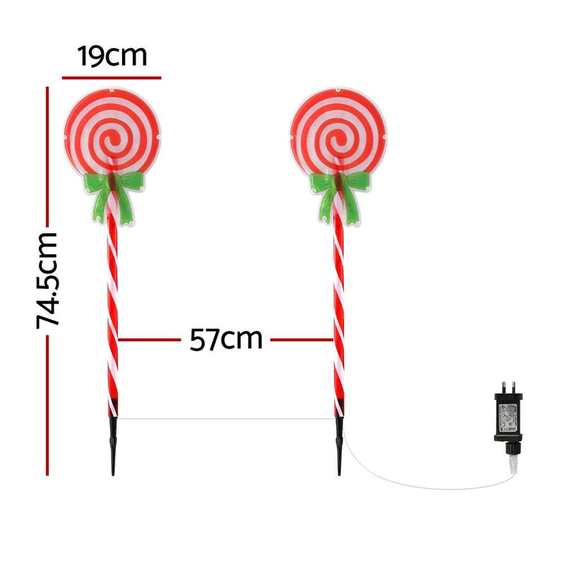 Jingle Jollys 4 PCS Christmas Lights Path Ground Light Garden Decorations 68 LED Payday Deals