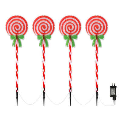 Jingle Jollys 4 PCS Christmas Lights Path Ground Light Garden Decorations 68 LED Payday Deals