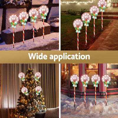 Jingle Jollys 4 PCS Christmas Lights Path Ground Light Garden Decorations 68 LED Payday Deals