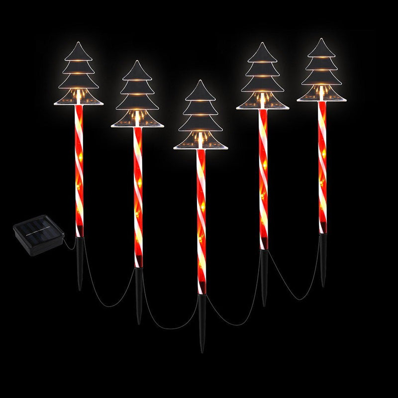 Jingle Jollys 5 PCS Christmas Lights Path Ground Light Garden Decorations 25 LED Payday Deals