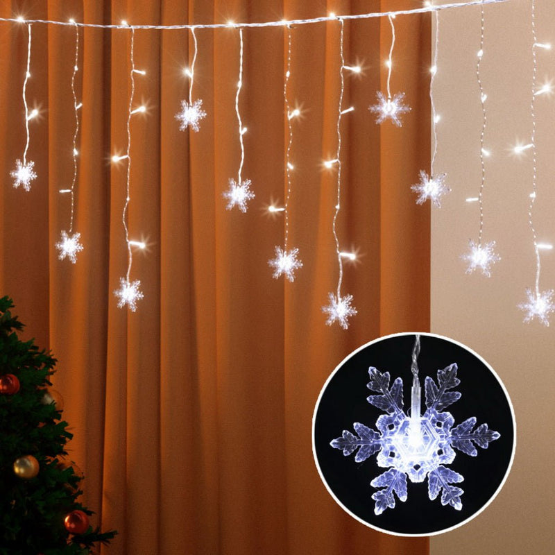 Jingle Jollys 6M Christmas Icicle Lights String Light 160 LED Solar Powered Cold Payday Deals