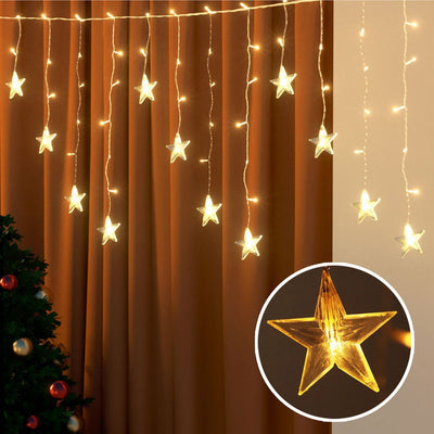 Jingle Jollys 6M Christmas Icicle Lights String Light 160 LED Solar Powered Warm Payday Deals