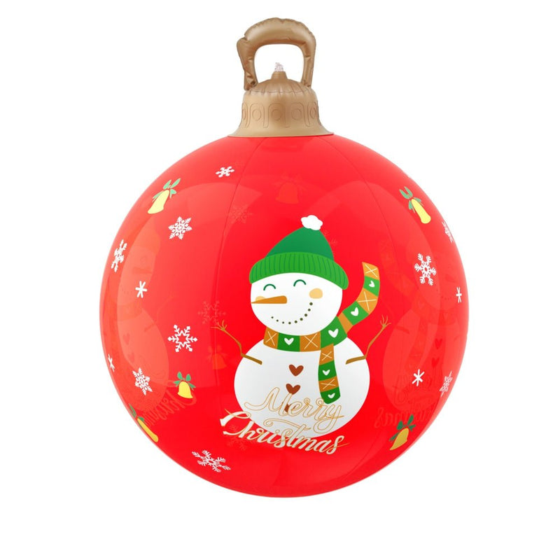 Jingle Jollys Christmas Inflatable Ball 60cm Illuminated Led Snowman Xmas Decor Payday Deals