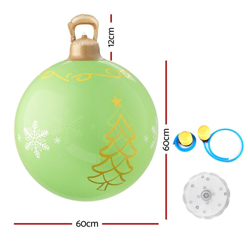 Jingle Jollys Christmas Inflatable Ball 60cm Led Illuminated Xmas Decoration Payday Deals