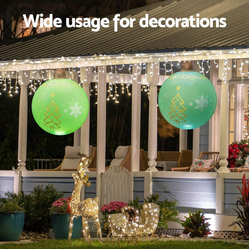 Jingle Jollys Christmas Inflatable Ball 60cm Led Illuminated Xmas Decoration Payday Deals