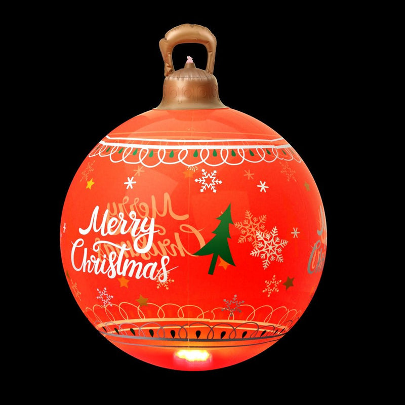 Jingle Jollys Christmas Inflatable Ball 60cm Led Illuminated Xmas Decoration Red Payday Deals