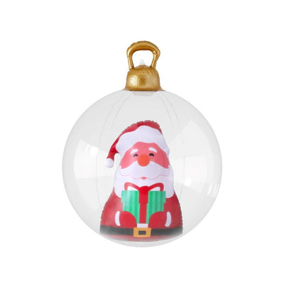 Jingle Jollys Christmas Inflatable Ball 60cm Santa Decoration Giant Bauble Clear